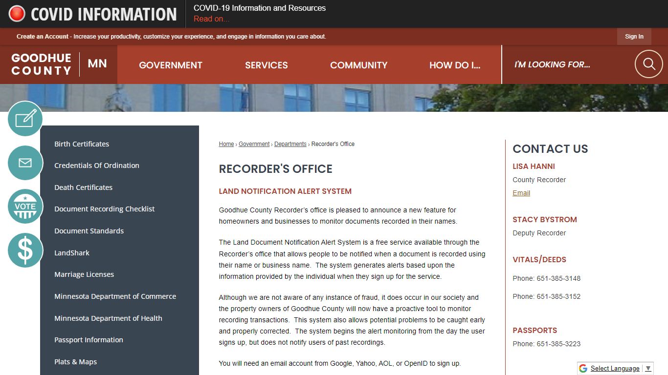 Recorder's Office | Goodhue County, MN - Official Website
